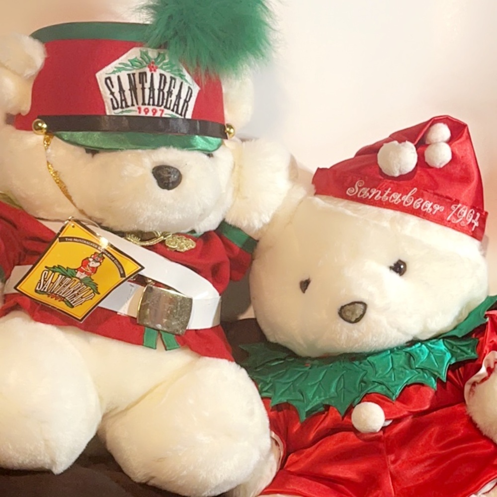 EUC SANTA BEARS VIntage bears